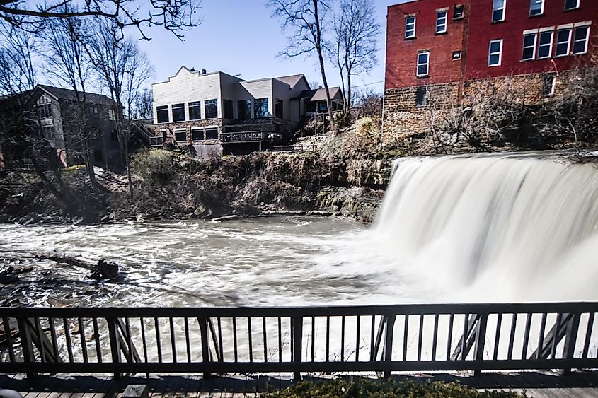 More details Chagrin Falls waterfall on the Chagrin River near the center of Chagrin Falls