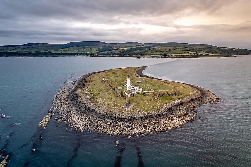 Pladda Island in the Firth of Clyde off the Isle of Arran an Abandoned Area with an old Lighthouse