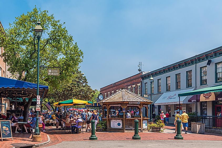 Savannah is the oldest city in Georgia. From the historic architecture to the shops in City Market and River Street, it attracts millions of visitors annually, via Darryl Brooks / Shutterstock.com