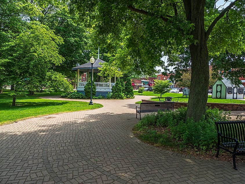 View of flora in downtown Chesterton, Indiana.