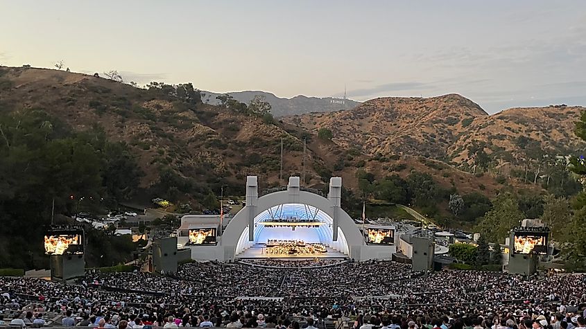 Los Angeles Philharmonic Hollywood Bowl live concert performance featuring piano soloist Yunchan Lim conducted by Shiyeon Sung. Image credit: Cbusram, CC BY 4.0 <https://creativecommons.org/licenses/by/4.0>, via Wikimedia Commons
