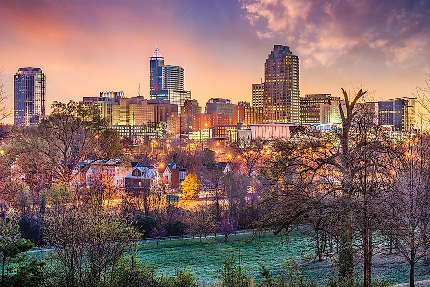 Raleigh, North Carolina, USA skyline.