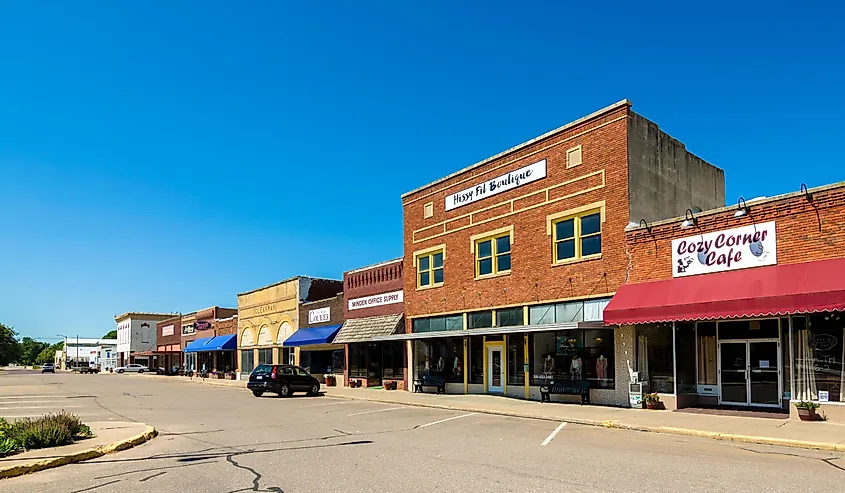 Downtown Minden, Nebraska.
