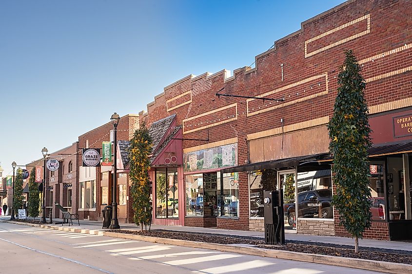 View of historic downtown Sevierville, Tennessee