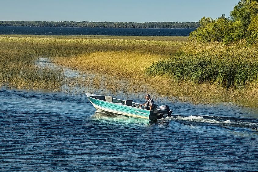 The beautiful Leech Lake in Walker, Minnesota.