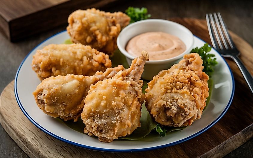 Rocky Mountain oysters — aka Prairie Oysters — are deep-fried bull testicles.