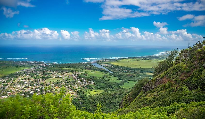 Stunning view of spectacular jungles, Kauai, Hawaii