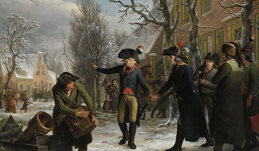 General Daendels and Lieutenant-Colonel Krayenhoff, by Adriaan de Lelie and Egbert van Drielst, 1795