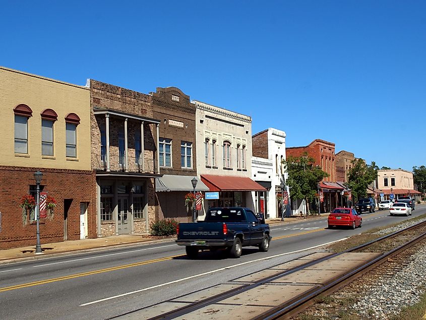 Buildings on St. Joseph Street in Brewton, Alabama