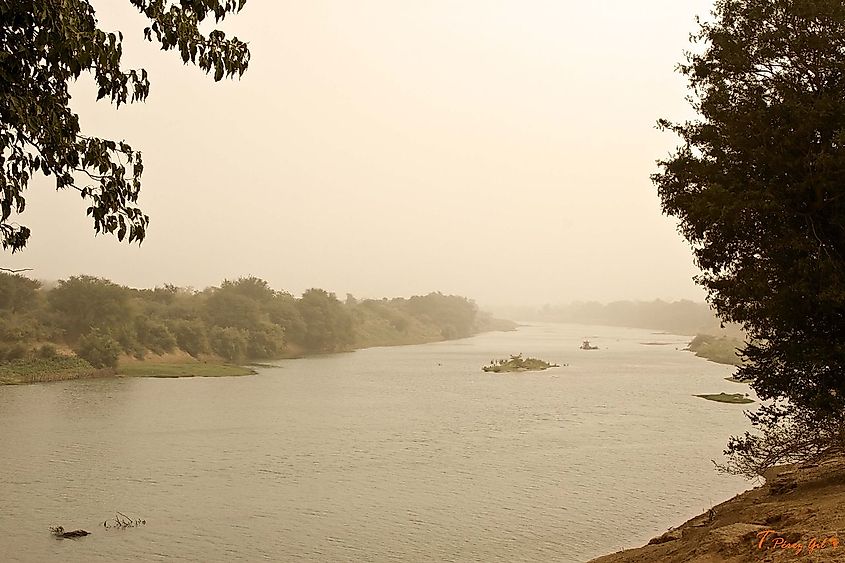 River Faleme with greenery on the banks