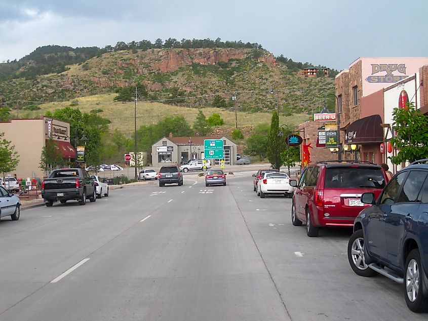 Downtown Lyons, Colorado.