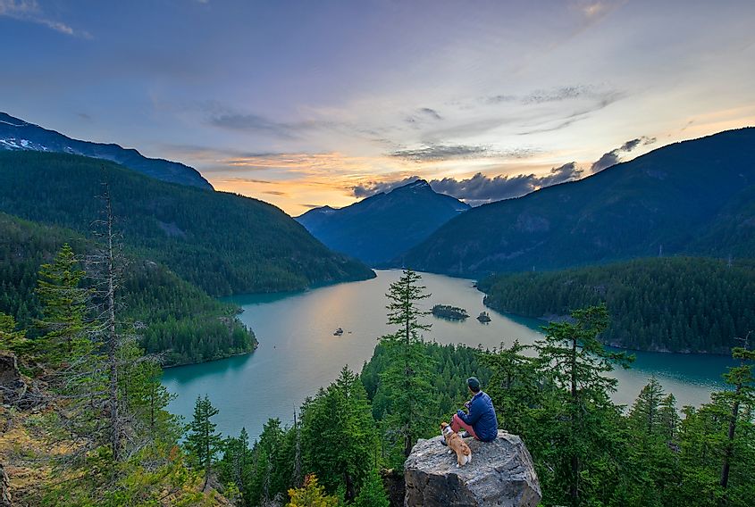 The Diablo Lake overlook in the Cascade Mountains