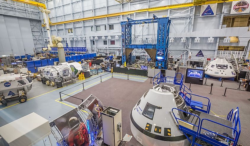 Inside Space training center in The Lyndon B. Johnson Space Center (JSC) in Houston, Texas.