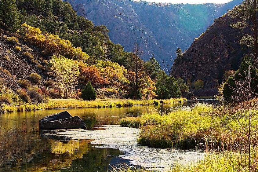 A view of Black Canyon of the Gunnison National Park in Colorado.