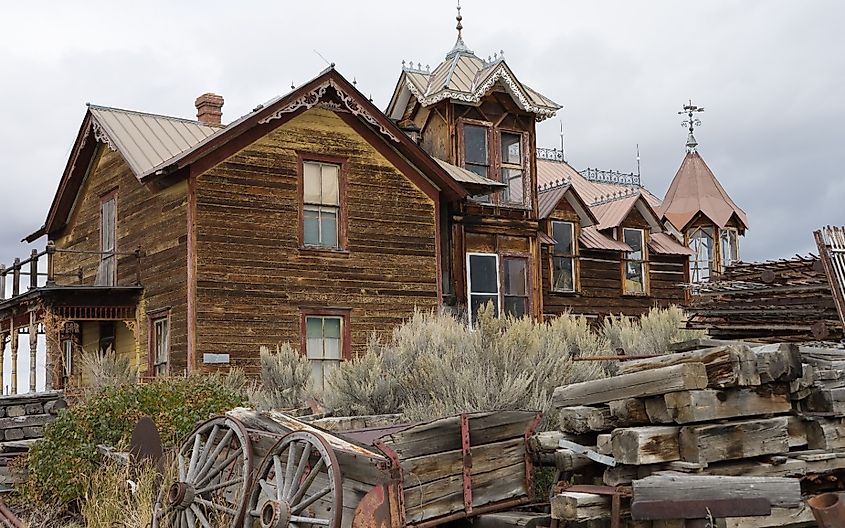 Abandoned wooden building in Nevada City, Montana