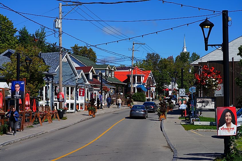 View of the village of Saint-Sauveur, Quebec.