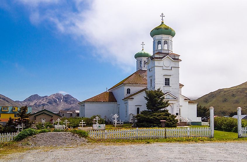 Onion dome church in Unalaska