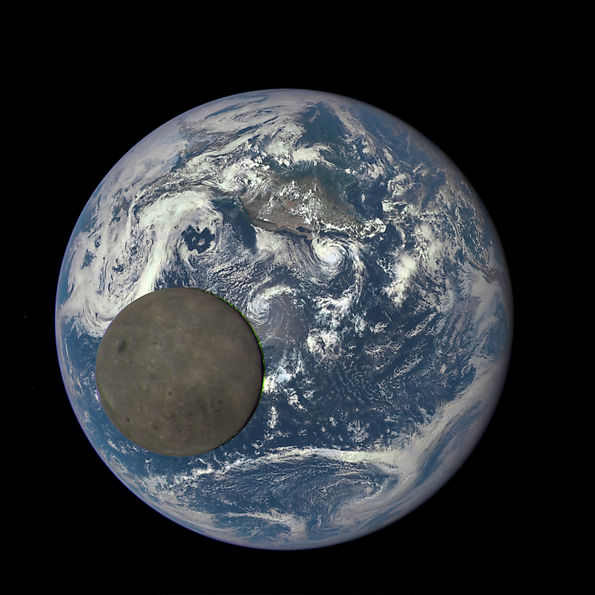 Earth and moon