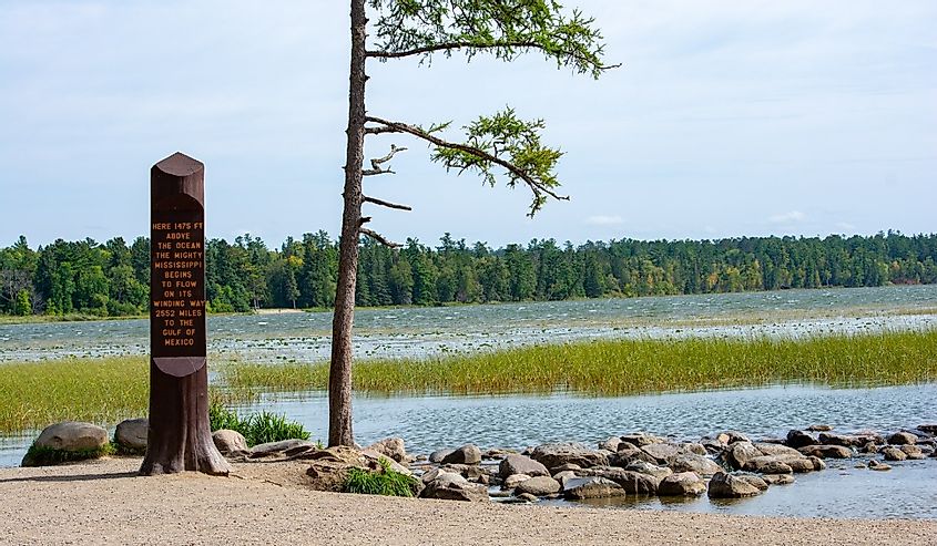 Itasca State Park in Minnesota home of the Mississippi headwaters