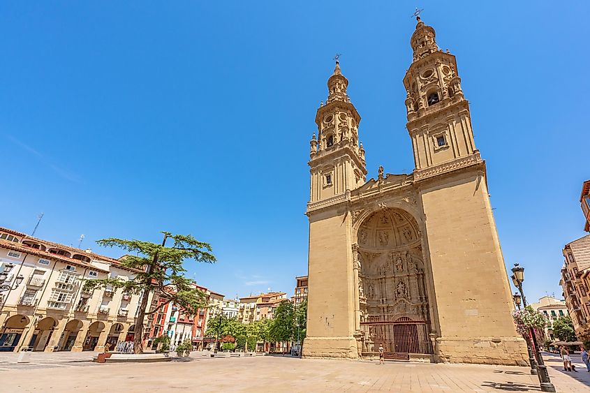 Santa María de la Redonda church located in the very heart of the old town in Logroño, Spain.