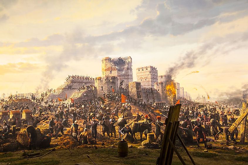 Fall of Constantinople in 1453. 