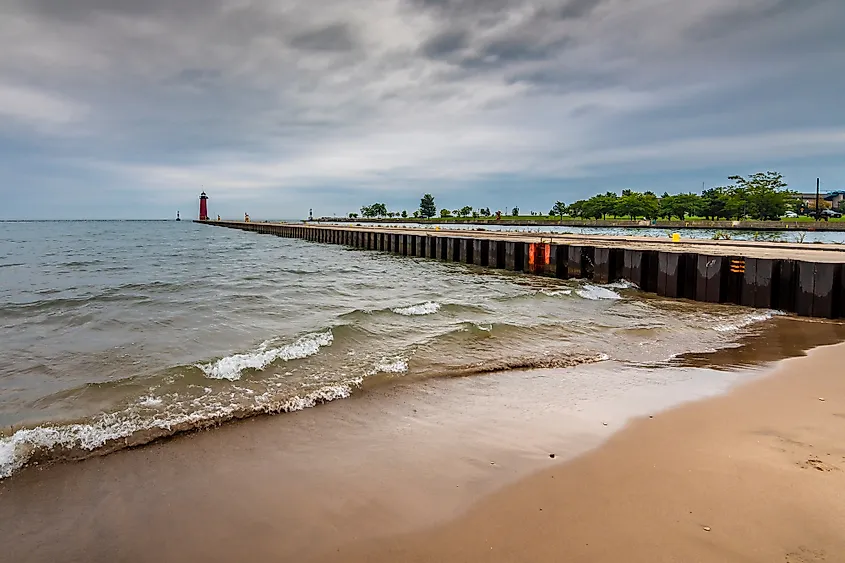 Southport Light Station view in Kenosha Town of Wisconsin