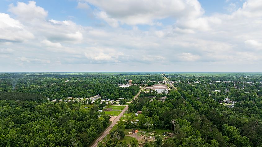 The lush landscape surrounding Ponchatoula, Louisiana.