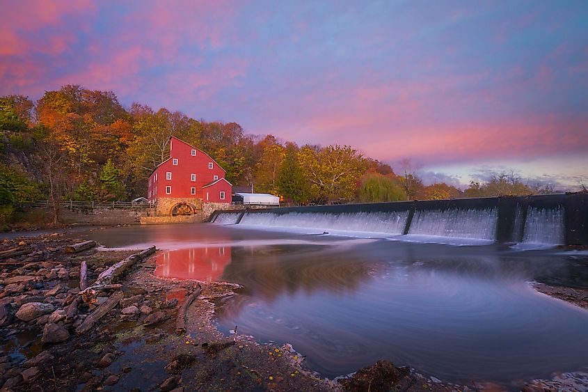 Historic Red Mill in Clinton, New Jersey