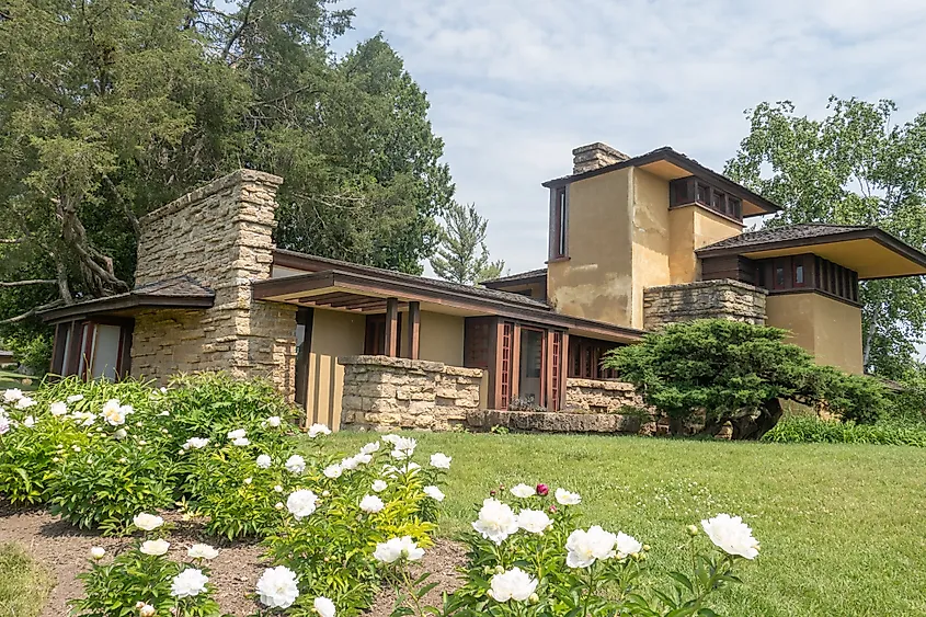  Talieson Estate built by Architect Frank Lloyd Wright in Spring Green, Wisconsin. 