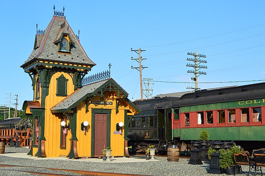 Colebrookdale Railroad train station at Boyertown, Pennsylvania