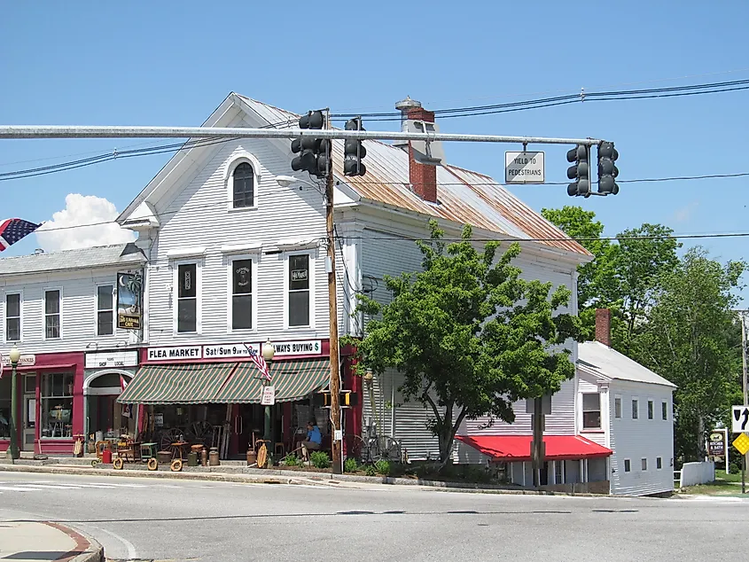 Buildings in Bridgton, Maine.