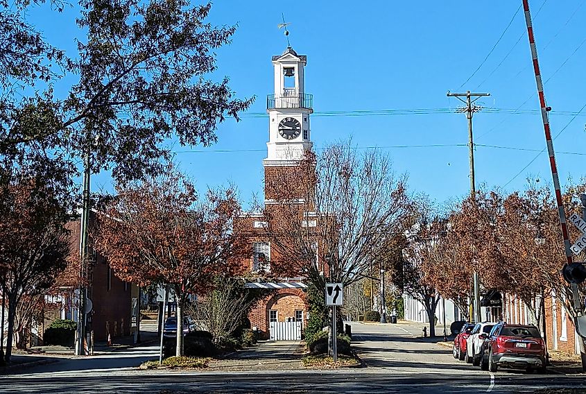 Town clock in Winnsboro, South Carolina