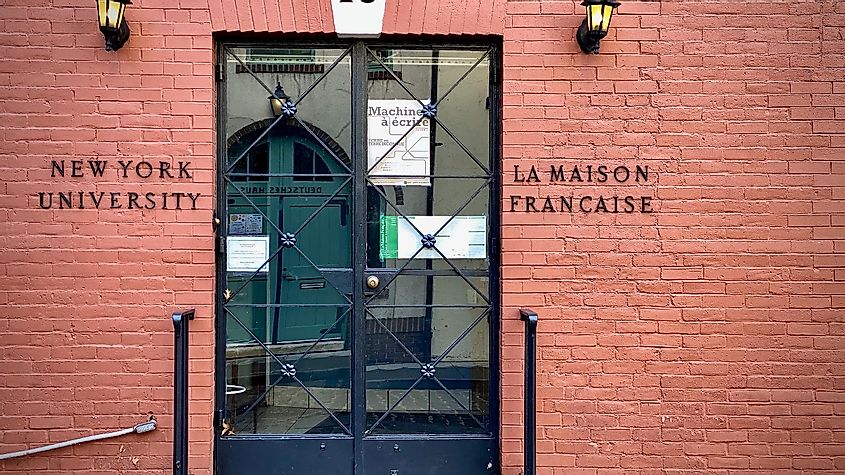 La Maison Francaise at New York University for the study of French language located on Washington Mews.