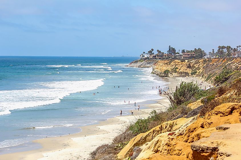 The gorgeous beach at Carlsbad, California.