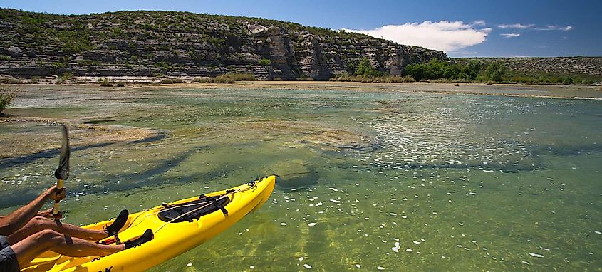 Kayaking in Devils River State Natural Area, 