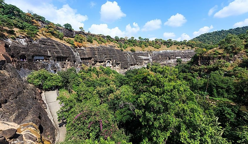 Ajanta caves world heritage near Aurangabad, India