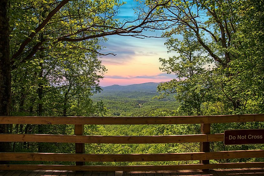 The Amicalola Falls State Park in Dawsonville, Georgia