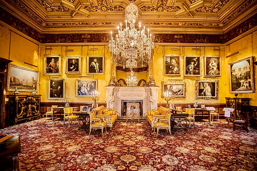 Alnwick Castle State Rooms - Saloon Image credit Northumberland Estates