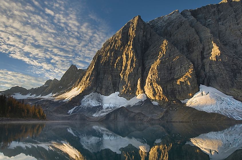 Sunrise on The Rockwall and Floe Lake, Kootenay National Park.