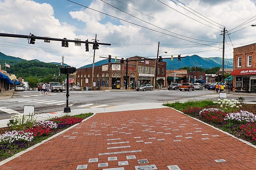  A summer day in the small town of Black Mountain, North Carolina.