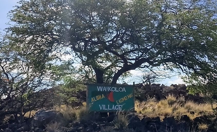 Waikoloa Village sign. 