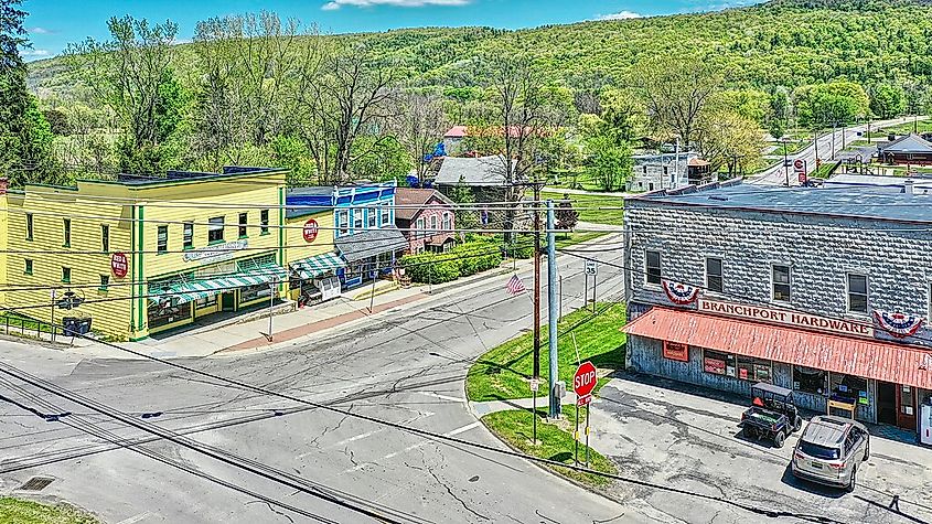 View of the small town of Branchport.