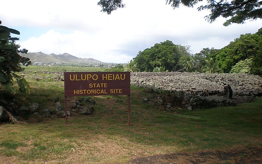 Ulupo-Heiau State Historical Site in Kailua, Hawaii