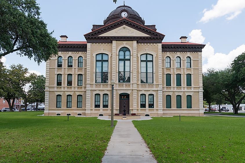Historic County Courthouse in Columbus, Texas.