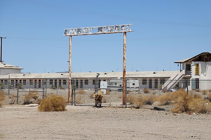 Abandoned Amboy School Mojave Desert
