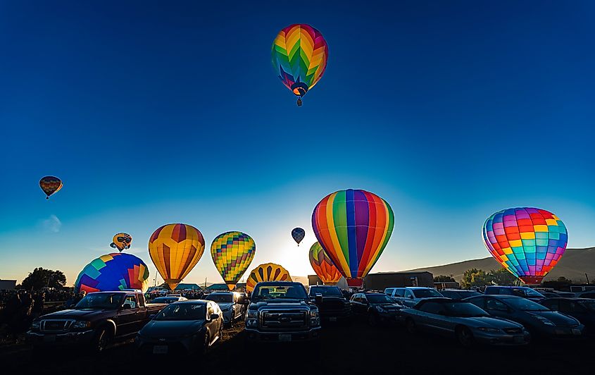 A balloon festival in Prosser, Washington.