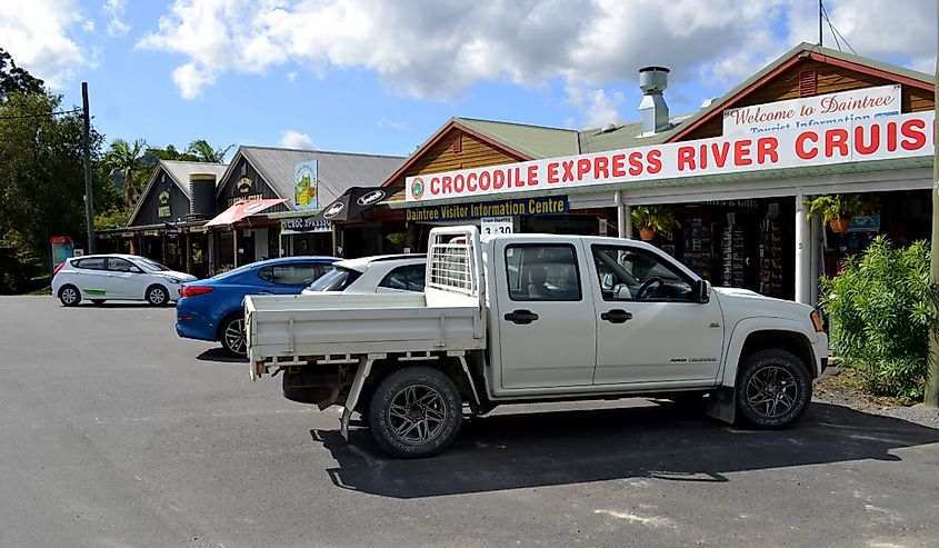 Crocodile cruise tour location, Daintree, Queensland, Australia.