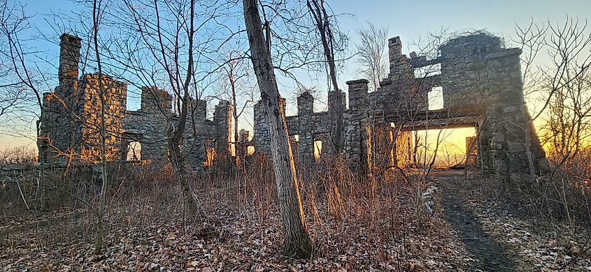 Ruins of Van Slyke Castle in Wanaque, New Jersey