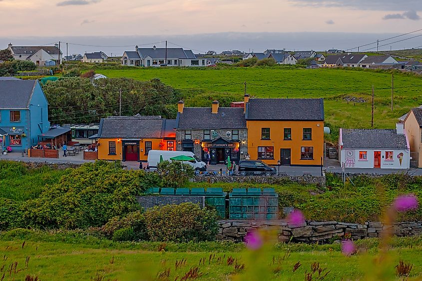 Panoramic view of the old village of Doolin, Ireland