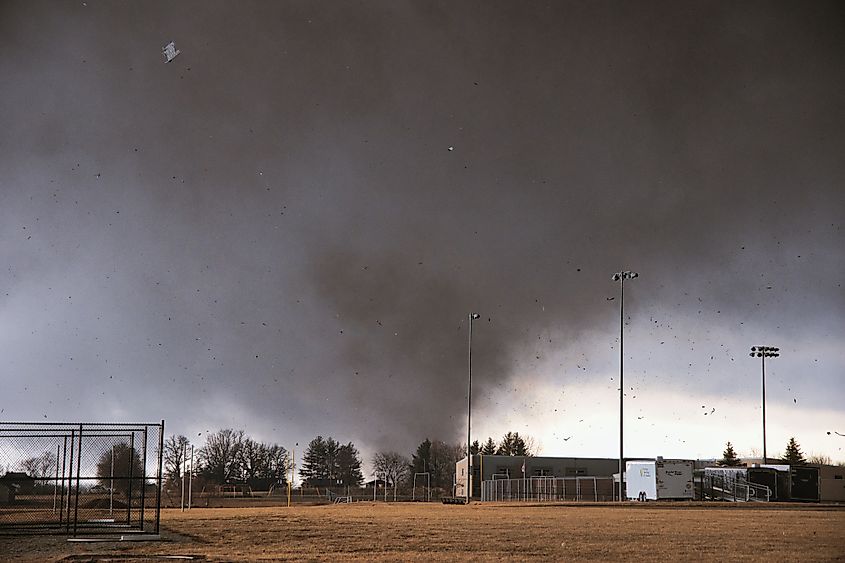 The tornado that struck the small Iowa town of Winterset